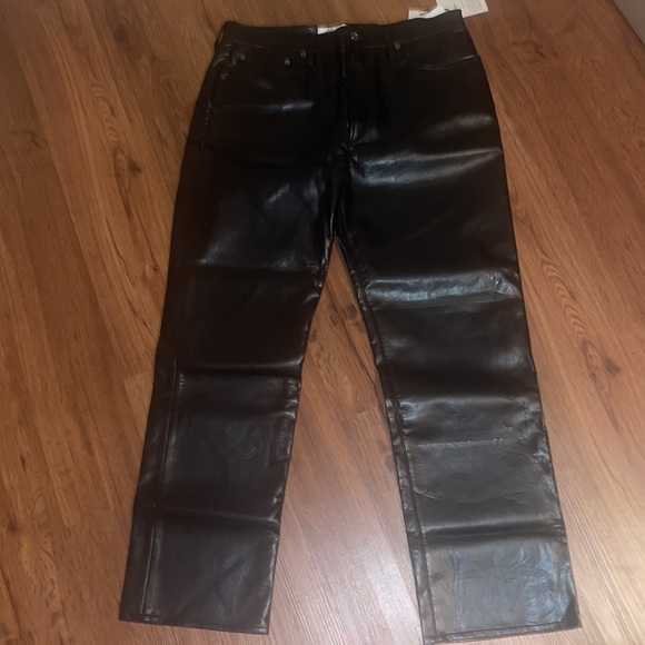 Agolde recycled leather 90s pinch waist - Picture 2 of 4